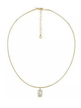Snake Chain Cubic Zirconia Drop Necklace